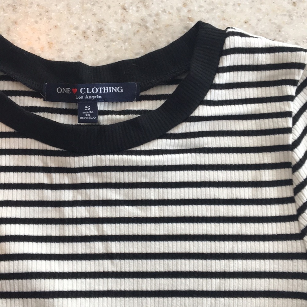 Small Striped Midi Dress Black and White NWOT - Picture 3 of 4